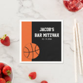 Basketball Bar Mitzvah Personalisiert Serviette (Beispiel)