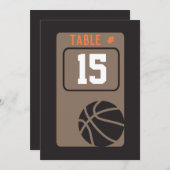 BASKETBALL Bar Mitzvah Tischkarte Einladung (Vorne/Hinten)