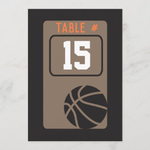 BASKETBALL Bar Mitzvah Tischkarte Einladung