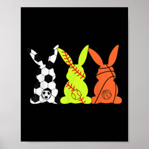 Basketball Baseball Football Sports Ostersonntag R Poster