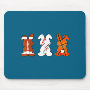 Basketball Baseball Fußball Sport Ostern Hase Mousepad