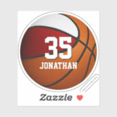 Basketball-Basketball Aufkleber (Blatt)