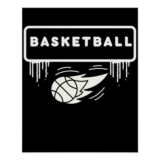 Basketball-Basketball-Basketball-Baller Sport Poster (Vorderseite)