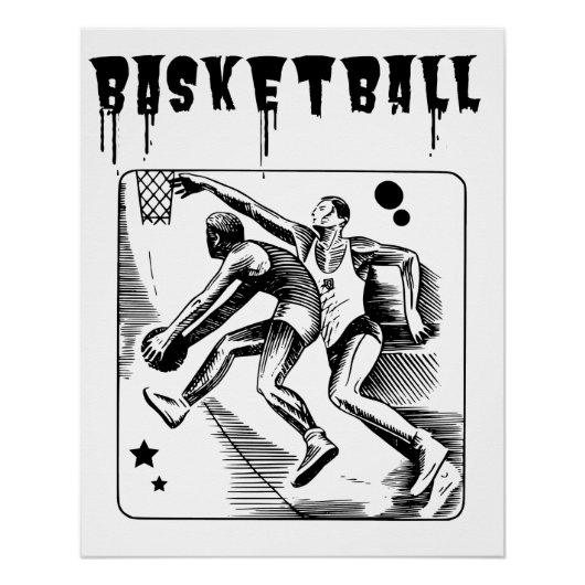 Basketball-Basketball-Basketball-Baller Sport Poster (Vorderseite)