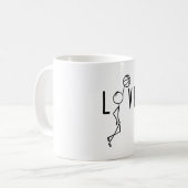 Basketball-Basketball-Basketball-Basketball-Basket Kaffeetasse (Vorderseite Links)