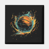 Basketball Basketball Basketball Basketball Wasser Magnet (Vorne)