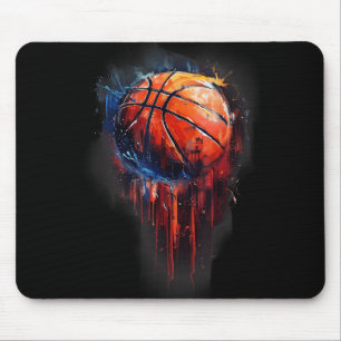 Basketball Basketball Basketball Hoop Wasserfarben Mousepad