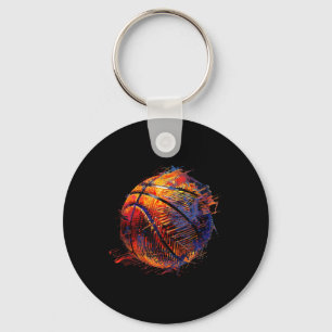 Basketball Basketball Basketball Hoop Zeichnend Ba Schlüsselanhänger