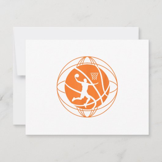 Basketball Basketball Basketball Lover RSVP Karte (Vorderseite)