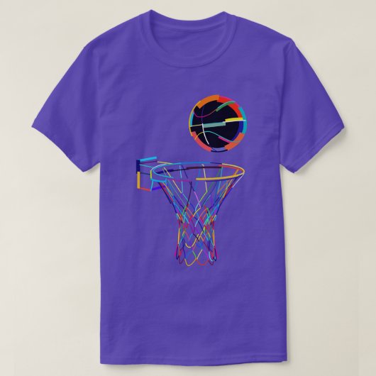 Basketball Basketball farbenfroh T-Shirt (Design vorne)
