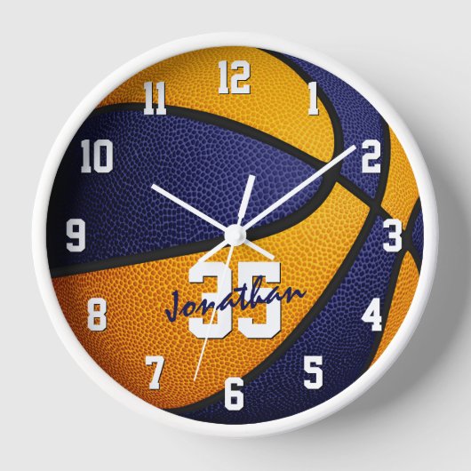 Basketball-Basketball für Jungen in blauer Orange Uhr (Vorderseite)