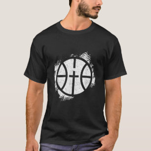Basketball Basketball mit Kreuzbild Christlich SpP T-Shirt