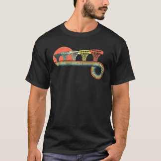Basketball Basketball Netzrücklauf Vintager Sonnen T-Shirt