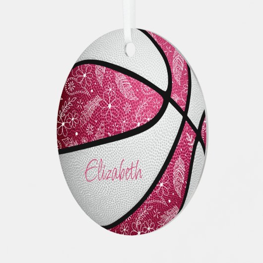 Basketball-Basketball Ornament Aus Metall (Vorderseite links)