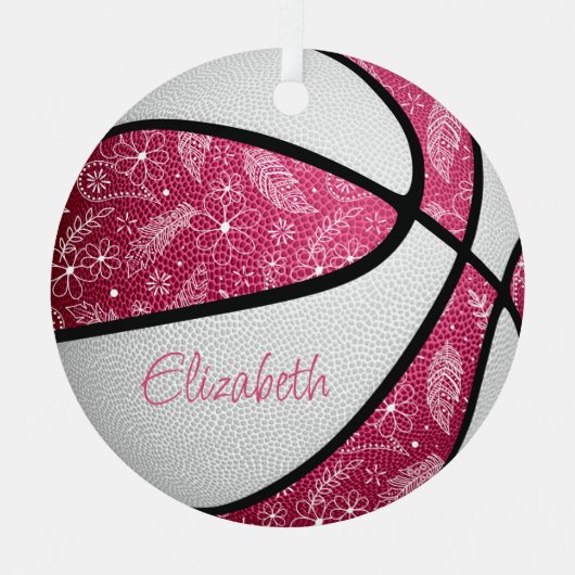 Basketball-Basketball Ornament Aus Metall (Vorderseite)