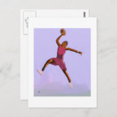 Basketball-Basketball Postkarte (Vorne/Hinten)