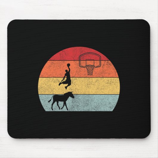Basketball-Basketball-Trainer Esel für Sport Mousepad (Vorne)