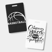 Basketball-Basketballdesign Ausweis (Front & Back)