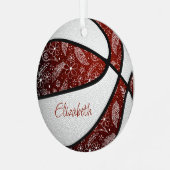 Basketball-Basketballkorb Ornament Aus Metall (Vorderseite links)