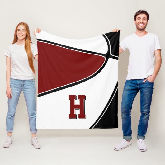 Basketball-Basketballmannschaft mit schwarzem Maro Fleecedecke (Beispiel)