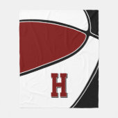 Basketball-Basketballmannschaft mit schwarzem Maro Fleecedecke (Vorderseite)