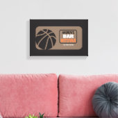 BASKETBALL Bat Bar Mitzvah Sign-In Memory-Board Leinwanddruck (Insitu (Wohnzimmer))