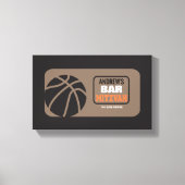 BASKETBALL Bat Bar Mitzvah Sign-In Memory-Board Leinwanddruck (Vorderseite)