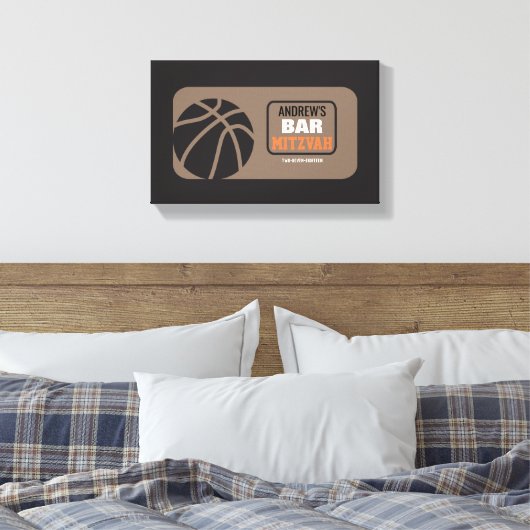 BASKETBALL Bat Bar Mitzvah Sign-In Memory-Board Leinwanddruck (Insitu (Schlafzimmer))