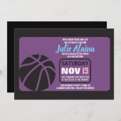 BASKETBALL Bat Mitzvah Einladung (Vorne/Hinten)