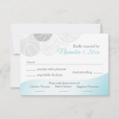 Basketball Bat Mitzvah Reaktion RSVP Karte (Vorderseite)