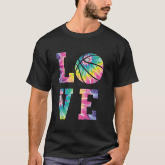 Basketball Bball Gefärbte Krawatte Girl Liebe T-Shirt