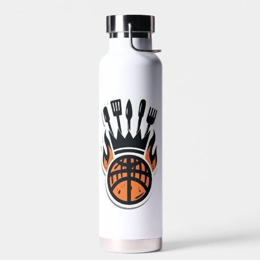 Basketball & BBQ im Hinterhof Trinkflasche (Links)