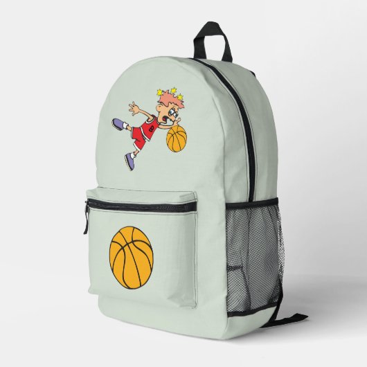 Basketball Bedruckter Rucksack (Rückseitige Ecke Rechts)