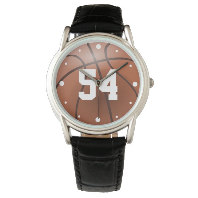Basketball-benutzerdefinierte Nummer Armbanduhr (Vorderseite)