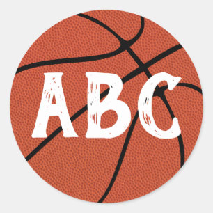Basketball Benutzerdefinierte Teambriefe oder Spie Runder Aufkleber