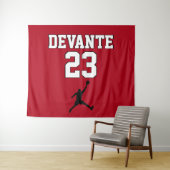 Basketball - Benutzerdefinierter Hintergrund Wandteppich (Beispiel (Horizontal))