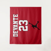 Basketball - Benutzerdefinierter Hintergrund Wandteppich (Vorderseite)
