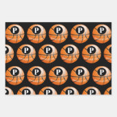 Basketball Benutzerdefinierter Monogrammname Geschenkpapier Set (Vorderseite 2)
