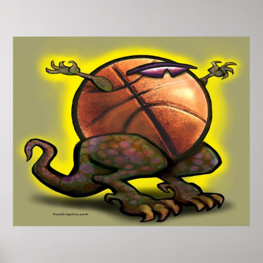 Basketball-Besenplakat Poster (Vorne)