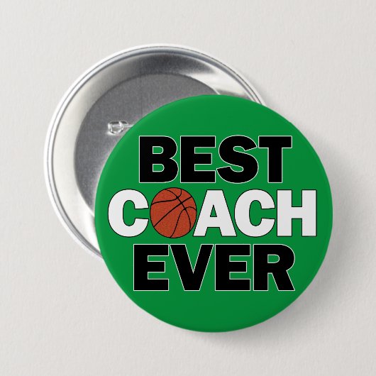 Basketball BEST COACH EVENT Trainer Button (Vorne & Hinten)