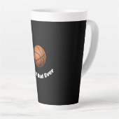Basketball Bester Vater je nach Kundenwunsch Milchtasse (Rechte Ecke)