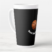 Basketball Bester Vater je nach Kundenwunsch Milchtasse (Linke Ecke)