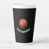 Basketball Bester Vater je nach Kundenwunsch Milchtasse (Vorderseite)