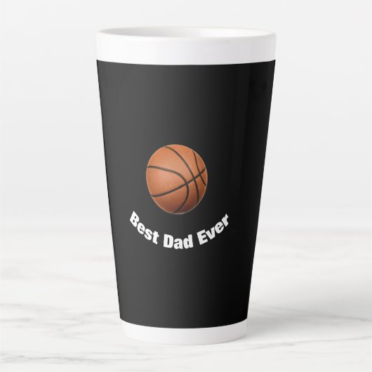 Basketball Bester Vater je nach Kundenwunsch Milchtasse (Vorderseite)
