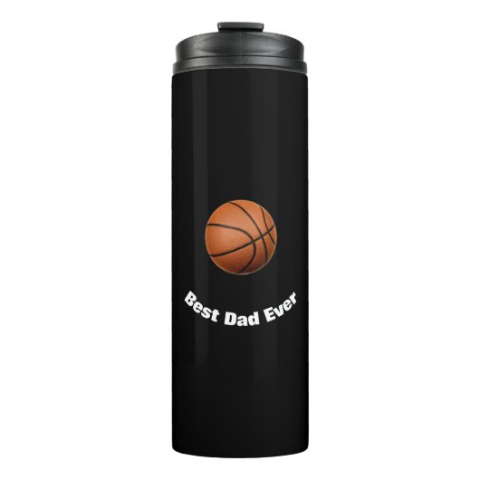 Basketball Bester Vater je nach Kundenwunsch Thermosbecher (Vorderseite)