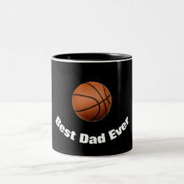 Basketball Bester Vater je nach Kundenwunsch Zweifarbige Tasse