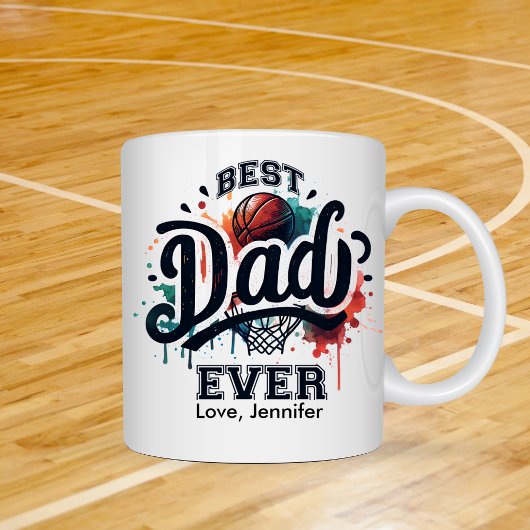 Basketball Bester Vater Vatertag Personalisiert Kaffeetasse