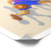 Basketball bewegt Kunst Poster (Ecke)