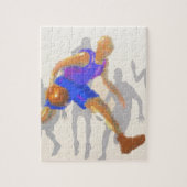Basketball bewegt Kunst Puzzle (Vertikal)