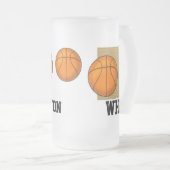 Basketball-Bierbiere-Tasse - SRF Mattglas Bierglas (VorderseiteRechts)